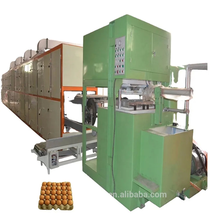 Ökofreundliche Abfallpapier-Eier-Tray-Produktionslinie Wechselrotationsformung 45KW-200kw