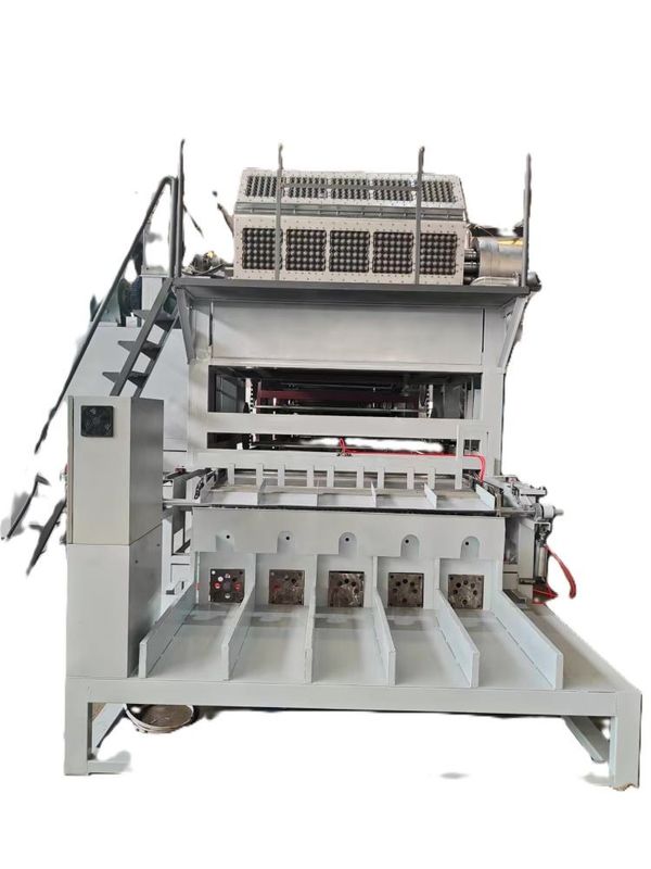 Vollautomatische Papiermaschine Papier-Ei-Tray-Maschine Produktionslinie PLC-gesteuerte Großkapazität 5*8 Formen Drehform