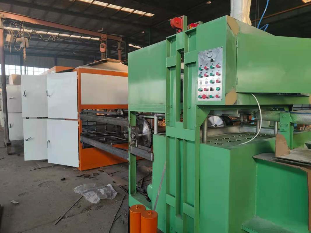 Professionelle Recycling-Papiermasse-Eierbehälter-Formmaschine Eierbehälter-Produktionslinie SPS-gesteuert