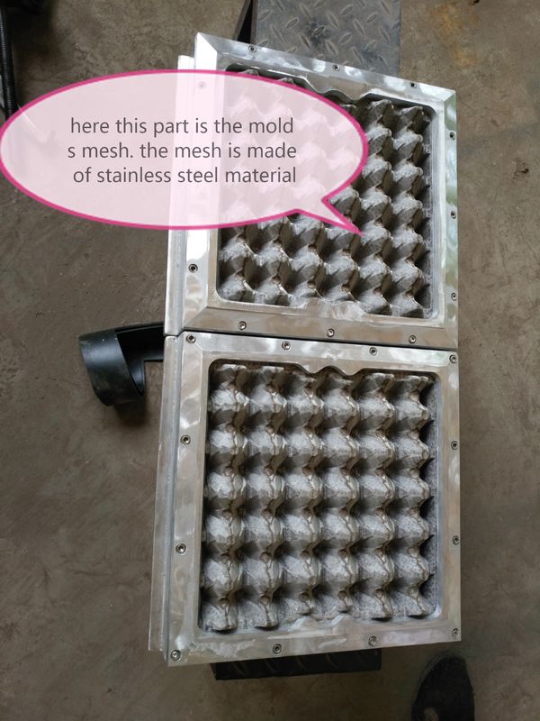 1000 Stück/h 1300 Stück/h Kapazität Papier-Ei-Tray-Maschine Produktionslinie angepasste Aluminium-Formformen für Ei-Tray / Karton-Mach-Maschine