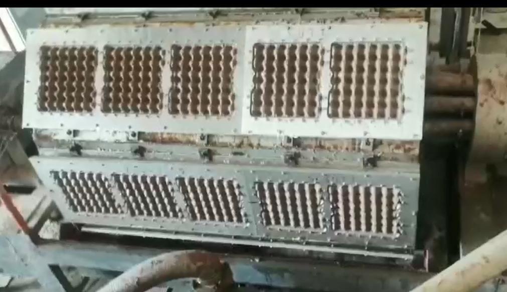 WANYOU Professionelle vollautomatische Zellstoffform-Eierkartonmaschine SPS-gesteuertes Heißpressen 380V 25-50KW 5000 Stück/h