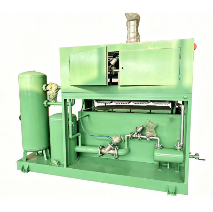 Automatic 20-45kw 1500pcs Per Hour Egg Tray Machine EggTray Production Line For Making Egg Trays Egg Cartons Shoes Trays Nursery Trays PLC Controlled Aluminum molds 
