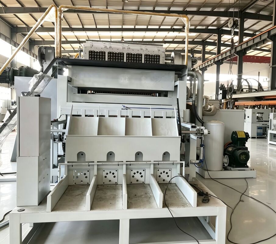 2500-3000 Pcs/h Drehpapier-Eier-Tray-Maschine Papierpulp-Formmaschine mit PLC-Steuerung 80/120 kW
