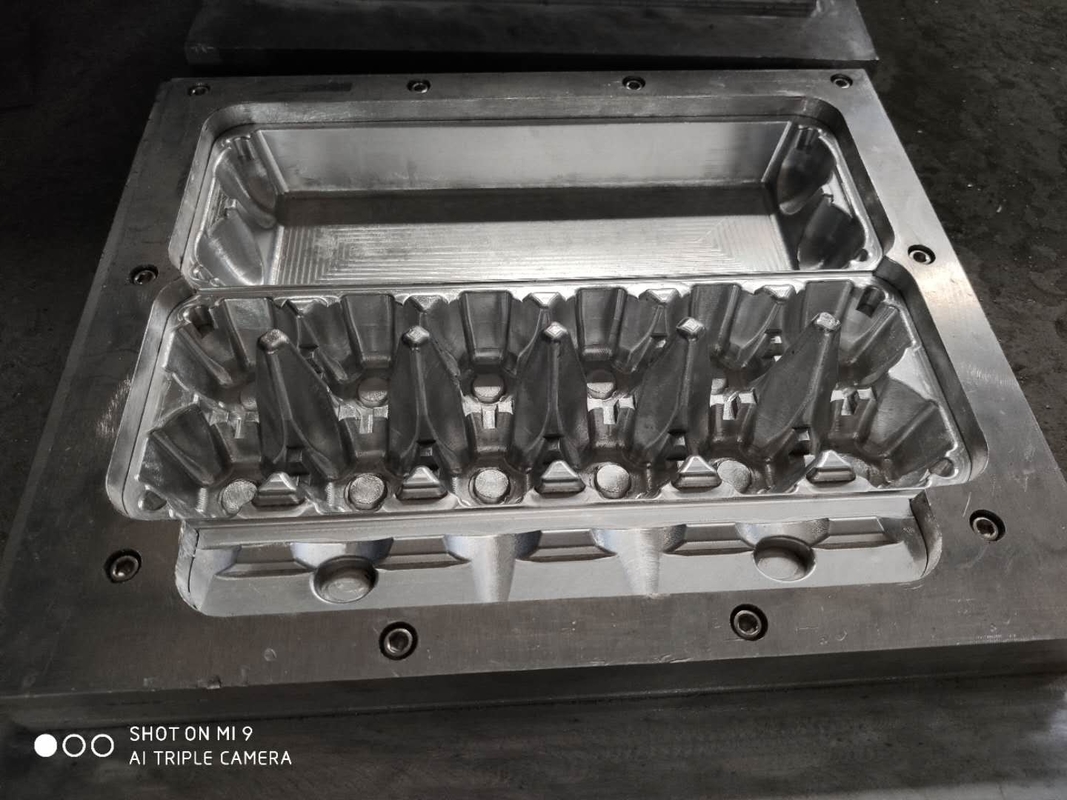 Der 10 Loch-Eierkarton Druckguss-Massen-Form für Papiermassen-Maschinerie