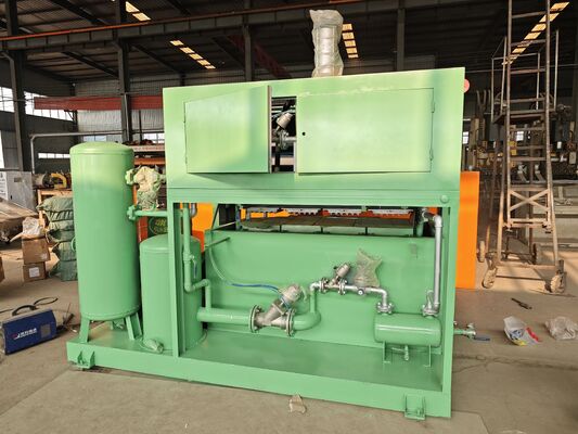 1500 Stück/h Kleinunternehmen Halbautomatische Eier-Tray-Maschine / Apple-Tray-Making-Maschine Einfache Struktur Geschwindigkeit verstellbare Aluminium-Formen PLC-gesteuert