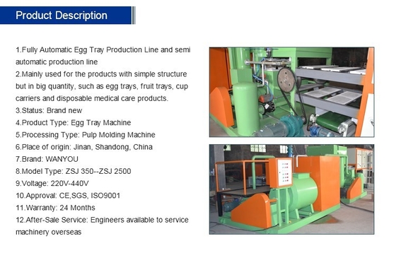 Altpapier-Eierablage-Produktionsmaschine-/Massen-Formteil-Maschine fertigte Farbe besonders an