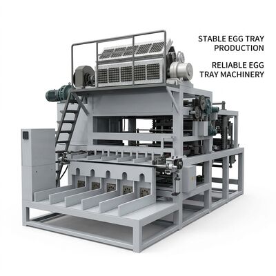 Hochleistungs-Eier-Tray-Produktionslinie mit vollständigen Zellstoffform-Trocknungs- und Stapelsystemen, die pro Stunde 5000 Papierträger produzieren